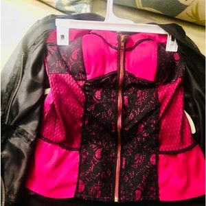 Lace Zip Front Jacket and Corset